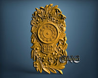 Flowers Clock, 3D STL Model 1253