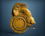 Indian Clock, 3D STL Model 1254