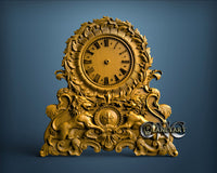 Lion Emblem Clock, 3D STL Model 1257