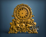 Lion Emblem Clock, 3D STL Model 1257