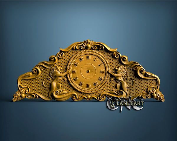 Lions Emblem Clock, 3D STL Model 1259