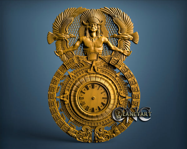 Maya Clock, 3D STL Model 1260