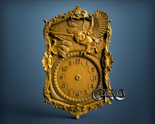 Owl Clock, 3D STL Model 1262