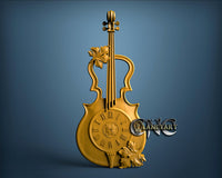 Violin Clock, 3D STL Model 1268