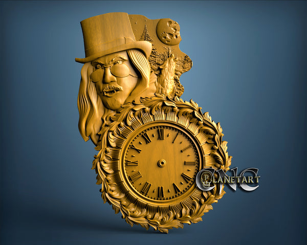 Wolf Man Clock, 3D STL Model 1282