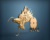 Dragon Clock, 3D STL Model 1299