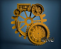 Mechanic Clock, 3D STL Model 1311