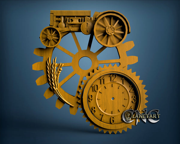 Mechanic Clock, 3D STL Model 1311