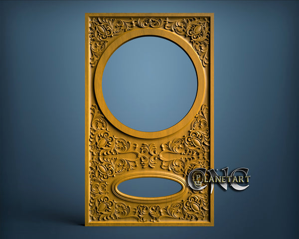 Clock Framed, 3D STL Model 1343