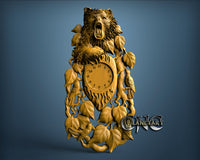 Bear Clock, 3D STL Model 1347