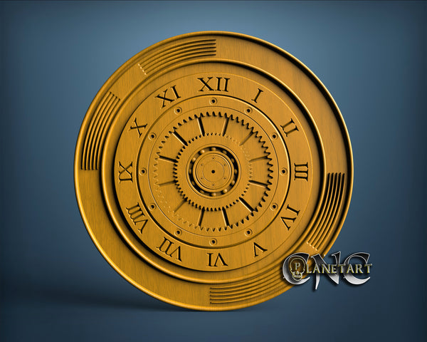 Techno Clock, 3D STL Model 1349