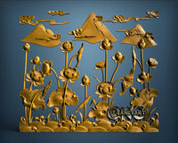 Aquatic Flowers, 3D STL Model 2576