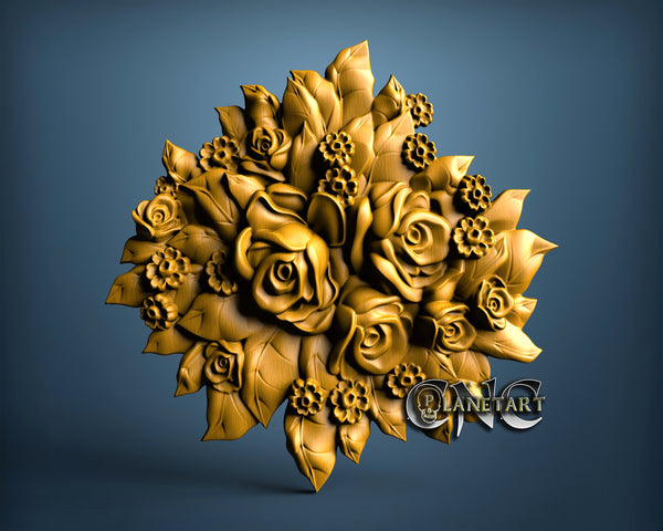 Roses, 3D STL Model  2849