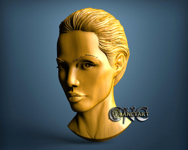 Angelina Jolie, 3D STL Model 3001