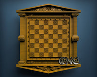 Lion Chessboard, 3D STL Model 4493