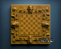 Egyptian Chessboard, 3D STL Model 4496