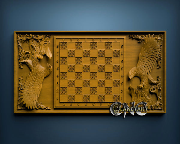 Eagle Chessboard, 3D STL Model 4497