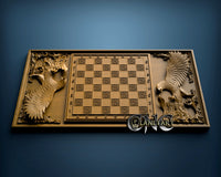 Eagle Chessboard, 3D STL Model 4497