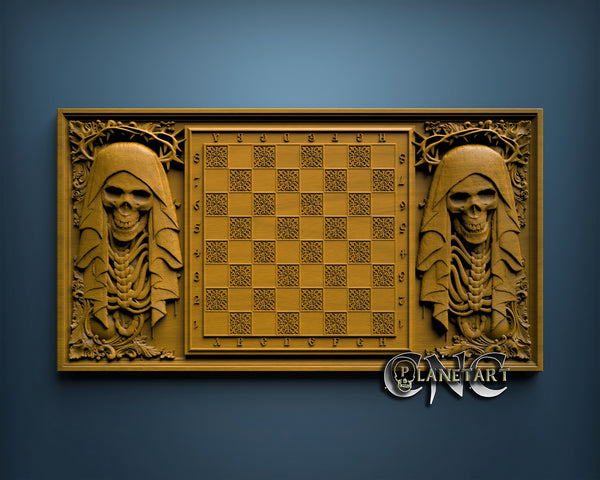 Chessboard Dead, 3D STL Model 4498