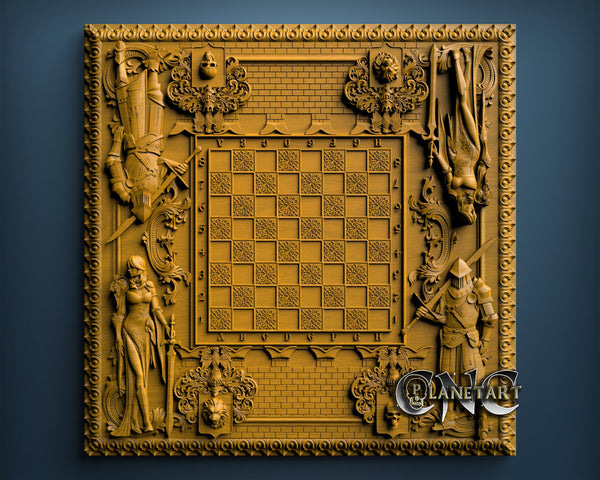 Knight Chessboard, 3D STL Model 4499