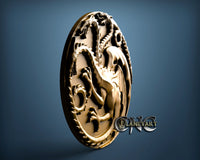 Game of Thrones House Targaryen,  3D STL Model 6009 v2