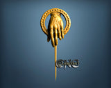 Hand of The King Symbol  3D STL Model 6011