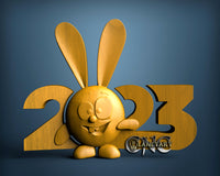 Bunny New Year, 3D STL Model 6092