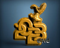 New Year 2023, 3D STL Model 6094