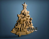 Tree New Year 2023, 3D STL Model 6096