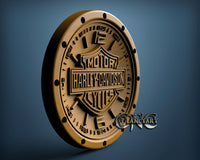 Clock Harley Davidson, 3D STL Model 6100