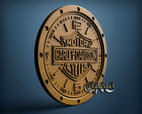 Clock Harley Davidson, 3D STL Model 6101