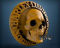 Harley Davidson Skull, 3D STL Model 6106