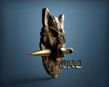 Wolf with Knife, 3D STL Model 6243