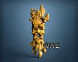 Wood Mask 3D STL Model 6381