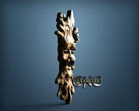 Wood Mask 3D STL Model 6381