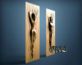 Female Body in Wall, 3D STL Model 6490