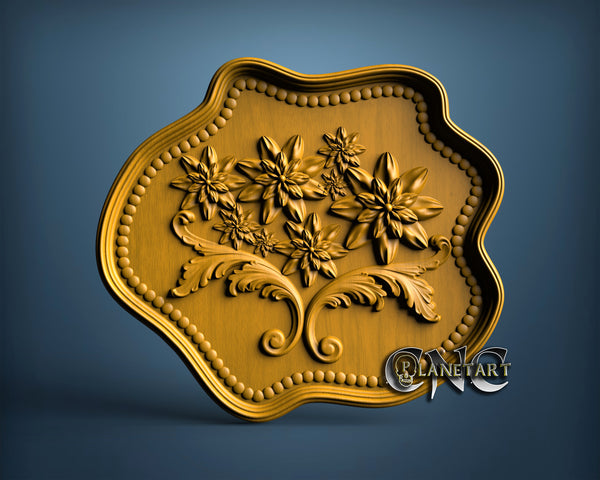 Flower Frame, 3D STL Model 6494