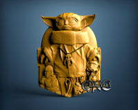 Yoda with Mandalorian, 3D STL Model 6559