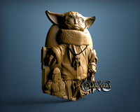 Yoda with Mandalorian, 3D STL Model 6559