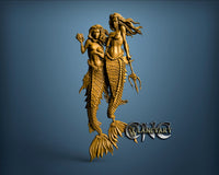 Mermaid, 3D STL Model 6566-1