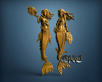 Mermaids, 3D STL Model 6566