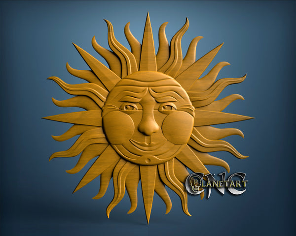 Majestic Sun, 3D STL Model 6757