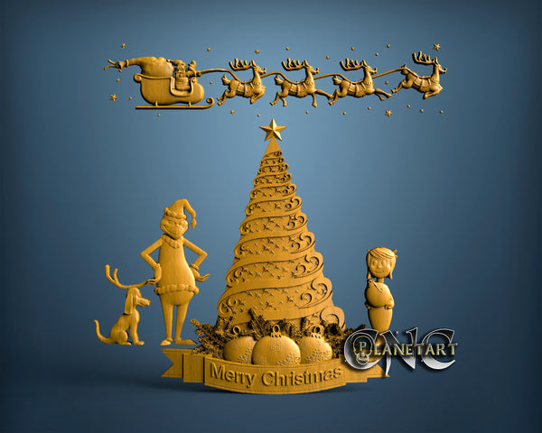 Merry Christmas, 3D STL Model 6772