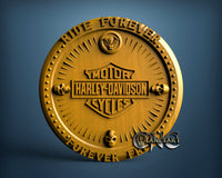 Harley Davidson Clock, 3D STL Model 7027