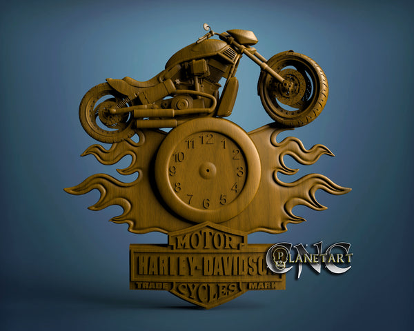 Clock Harley, 3D STL Model 9917