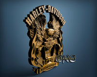 Harley Davidson Eagle Wings, 3D STL Model 9919