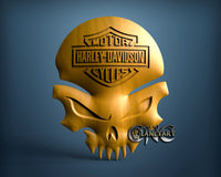 Harley Skull, 3D STL Model 9925