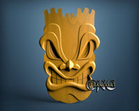 Tiki Mask Smooth, 3D STL Model 9952