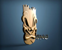 Tiki Mask Smooth, 3D STL Model 9952