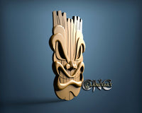 Tiki Mask Ridges, 3D STL Model 9953